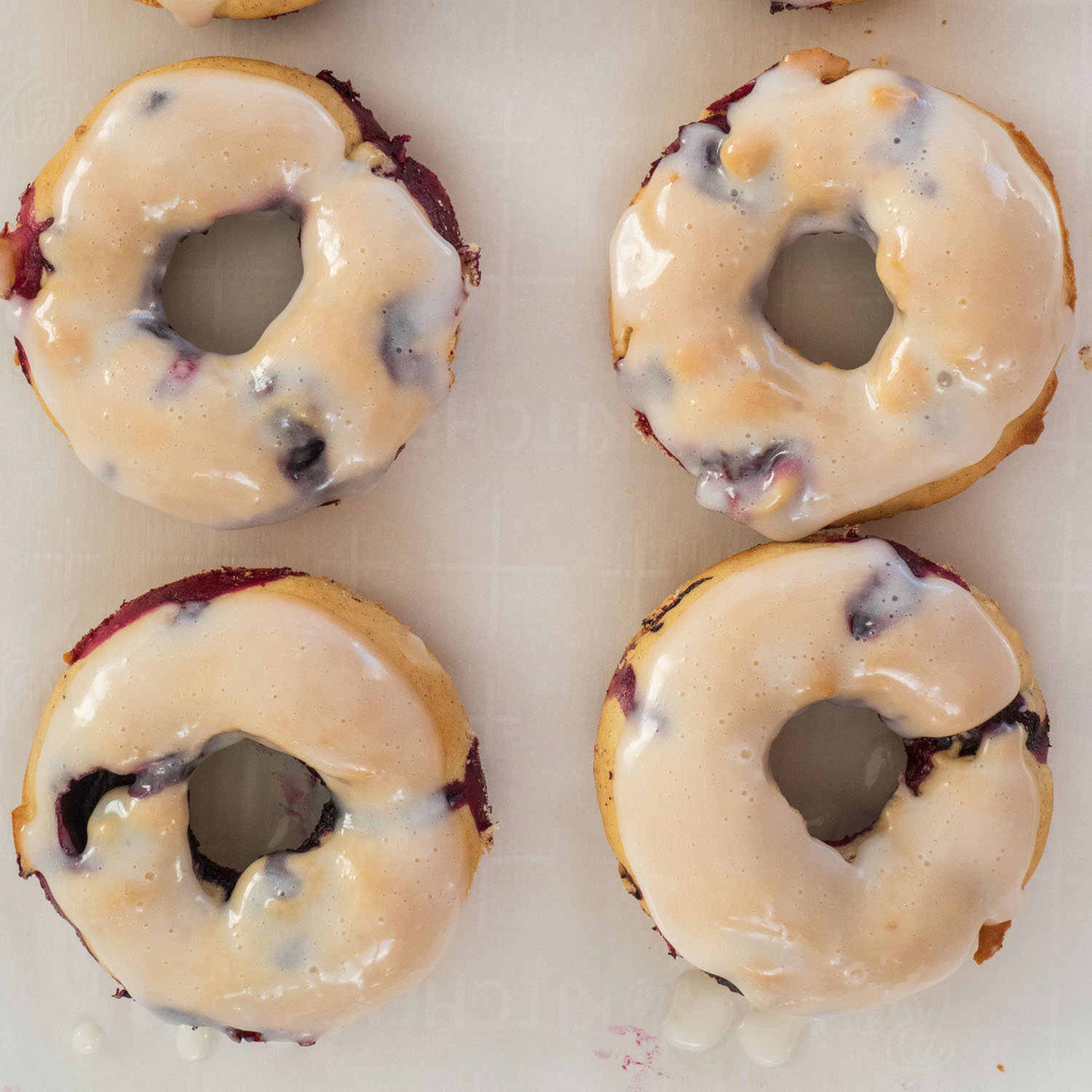 Easy Baked Blueberry Donuts with Lemon Icing Recipe